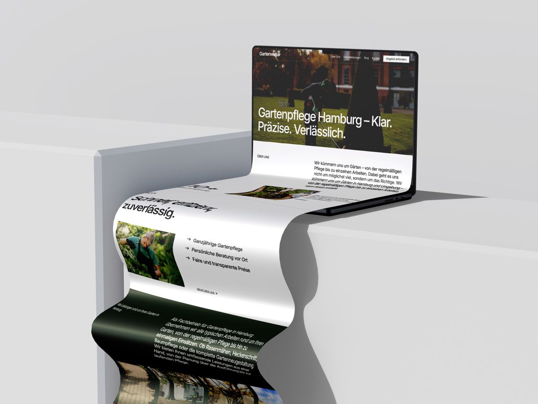 Website Gartenweiss, umgesetzt von AS Digital